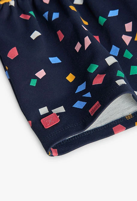 Robe à motifs géométriques bleu marine