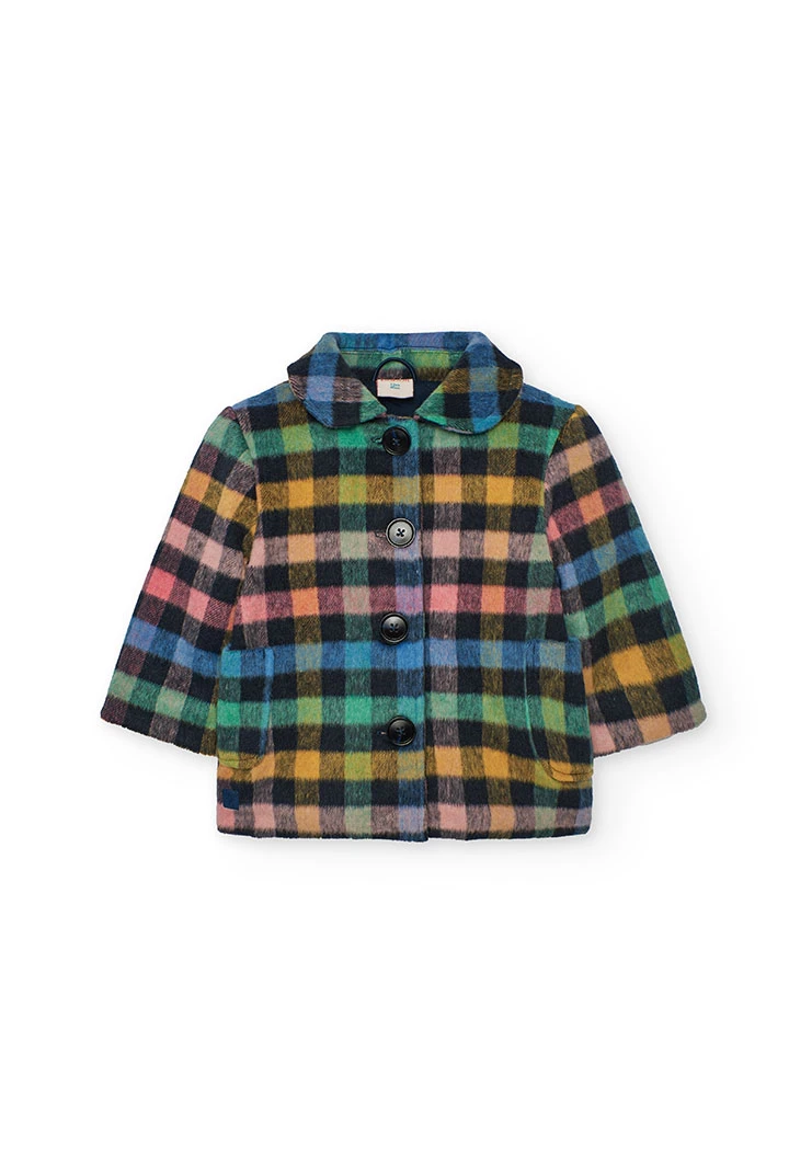 Veste en tissu à carreaux pour fille