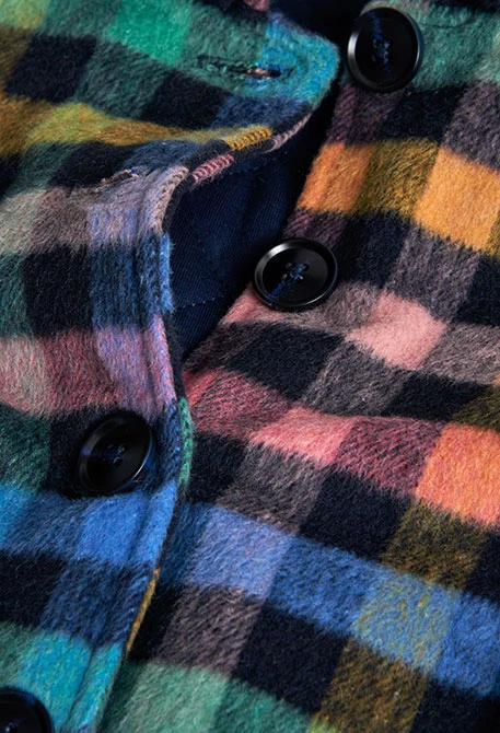 Veste en tissu à carreaux pour fille