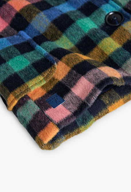 Chaqueta de paño niña cuadros