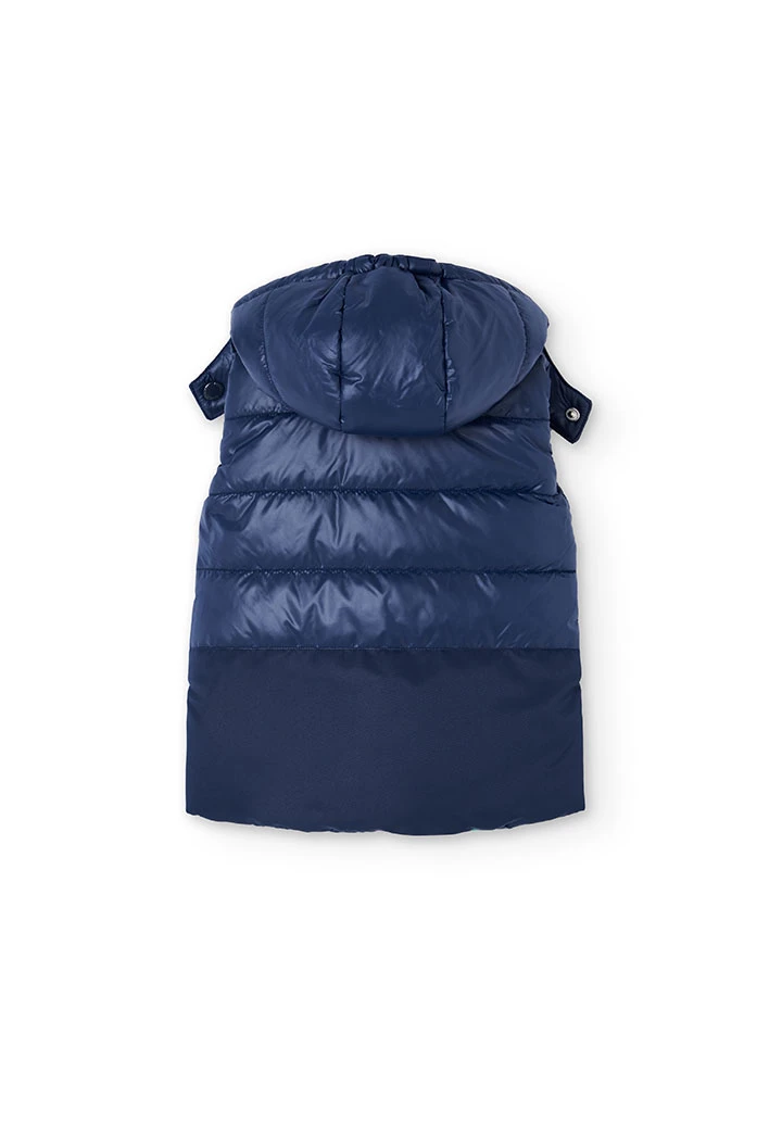 Girl´s reversible technical fabric gilet blue