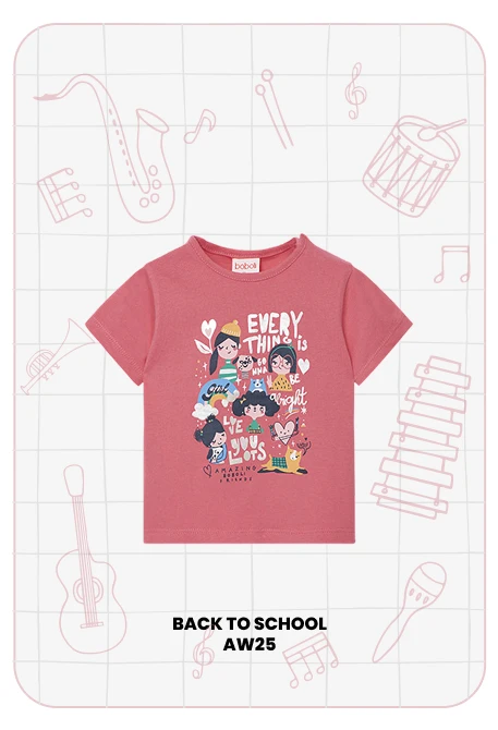 T-shirt fille en maille rose