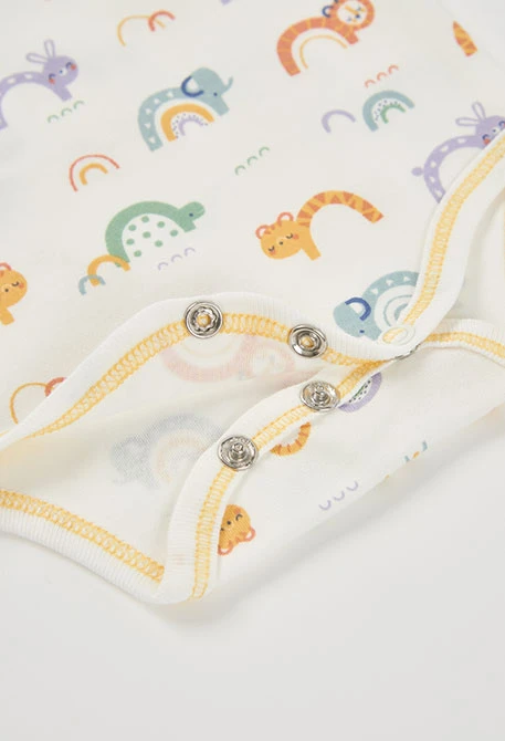Pack 2 body neonato bianchi stampa animali