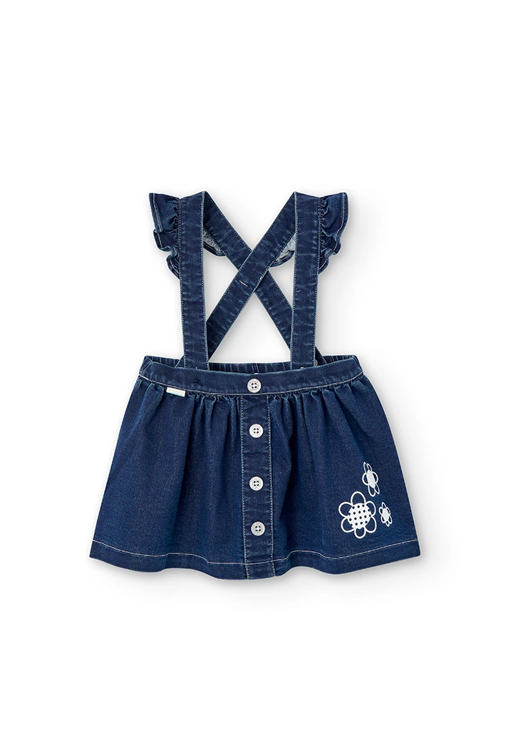 Saia denim para o bebé menina