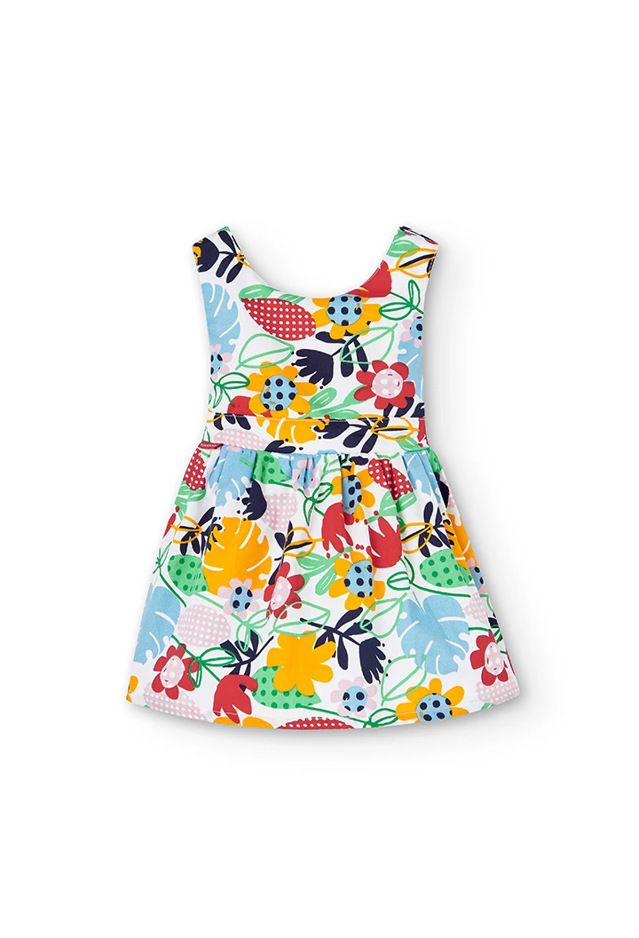 Satin dress "floral" for baby girl -BCI