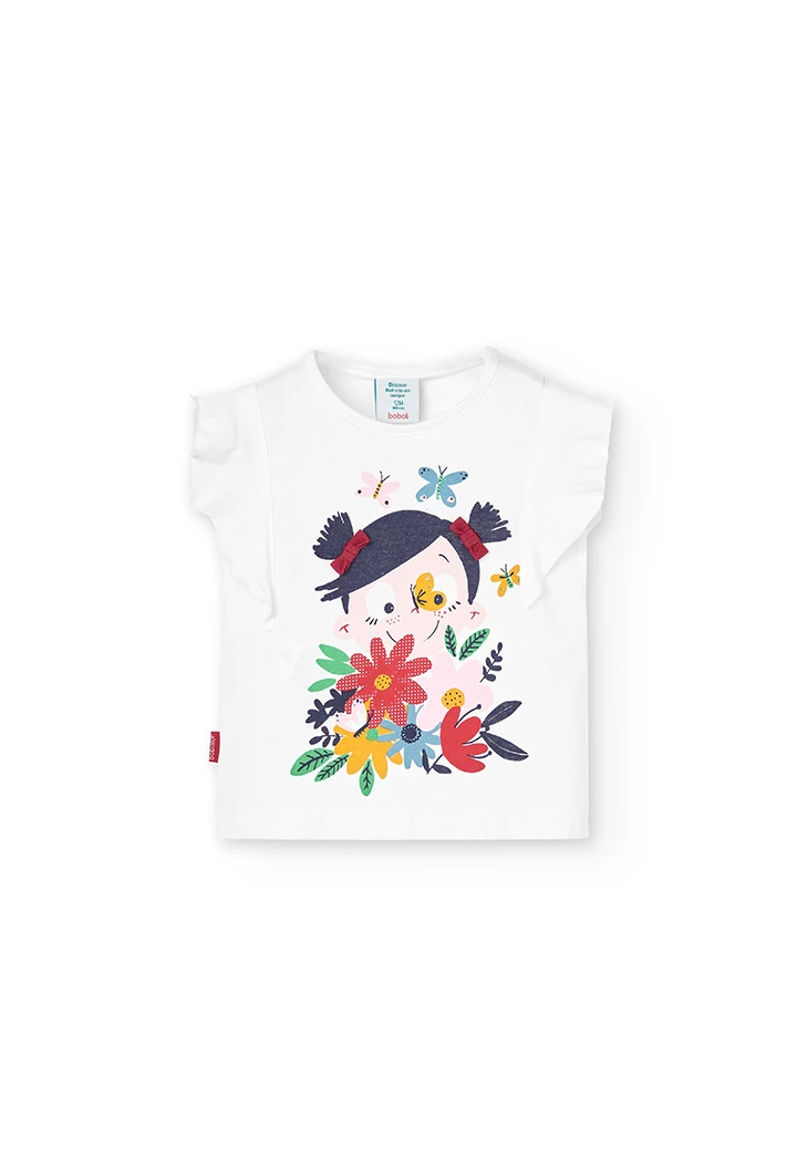 T-Shirt tricot manche courte pour bébé fille