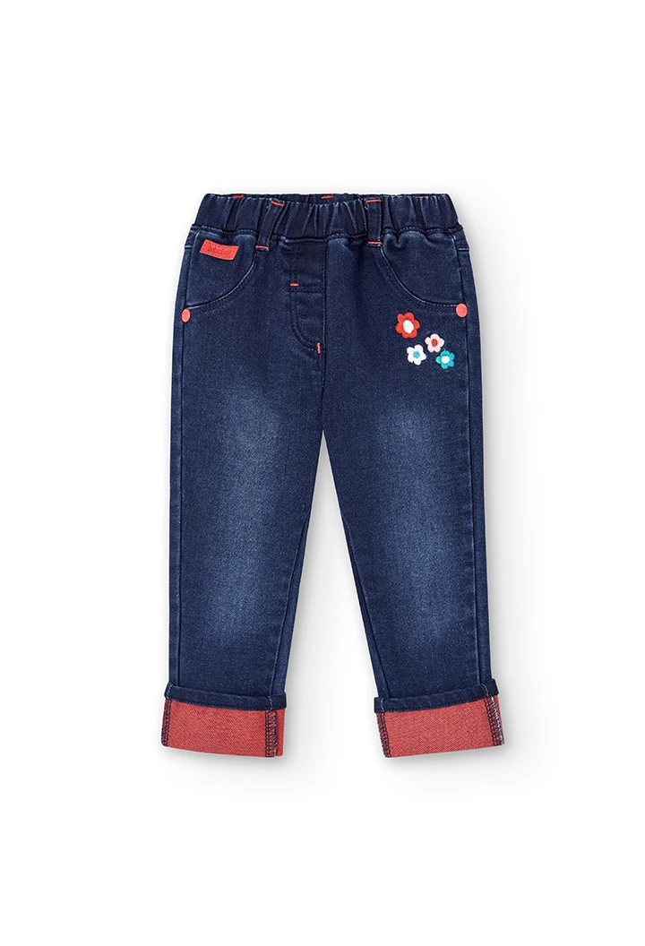 Denim trousers knit for baby -BCI