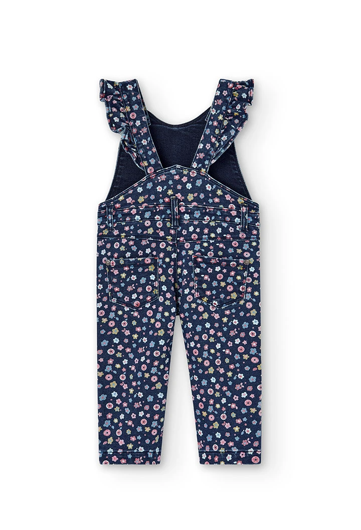 Denim dungarees knit for baby girl -BCI