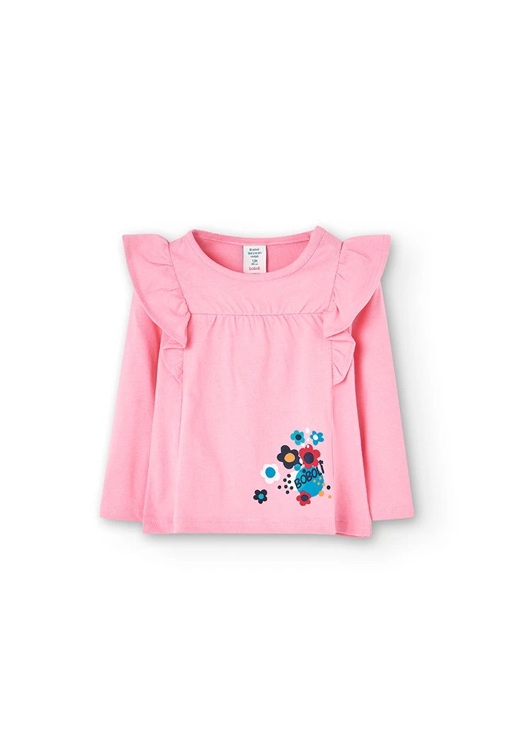 Knit t-Shirt for baby girl -BCI