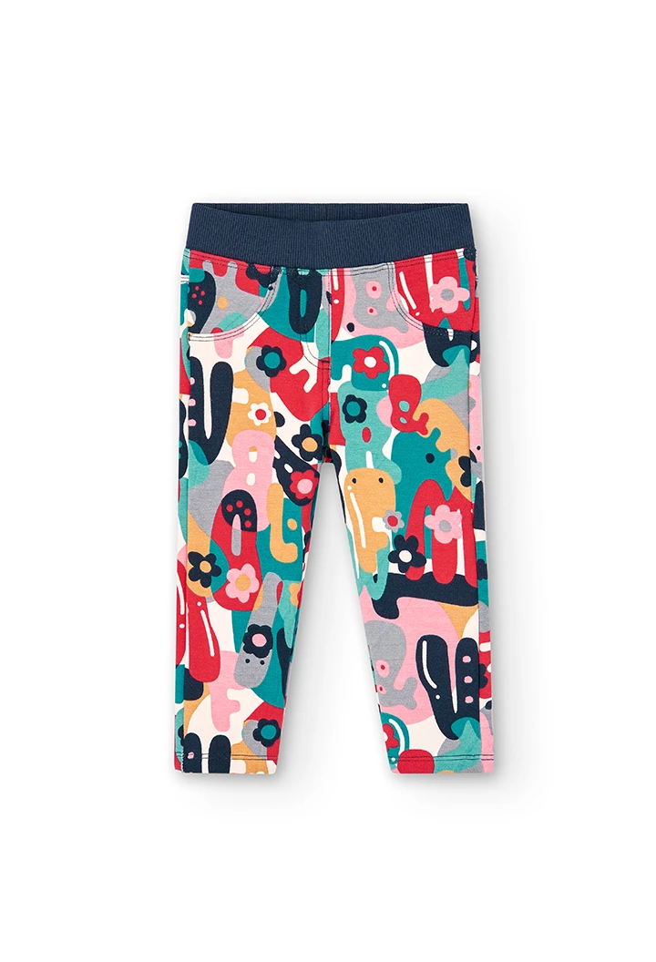 Fleece trousers printed for baby -BCI