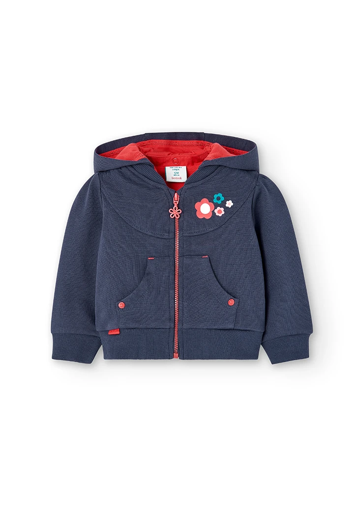 Fleece jacket for baby girl -BCI -BCI