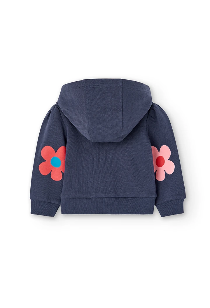 Fleece jacket for baby girl -BCI -BCI