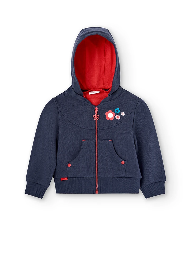 Fleece jacket for baby girl -BCI -BCI