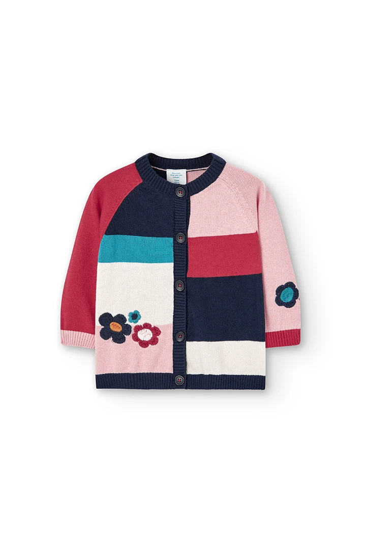Chaqueta tricotosa de bebé niña varios colores