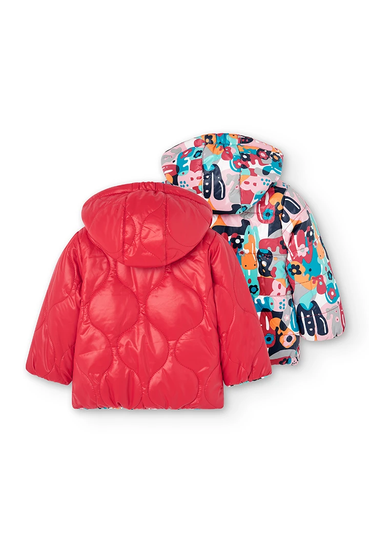 Reversible technical fabric parka for baby