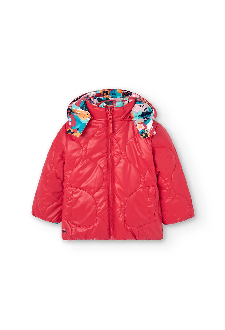 Reversible technical fabric parka for baby