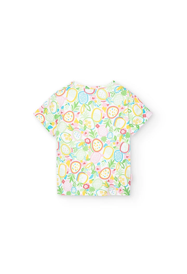 Camiseta de punto estampada de bebé niña