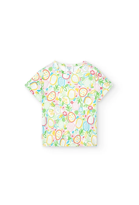 Strick-Shirt, mit Aufdruck, für Baby-Mädchen