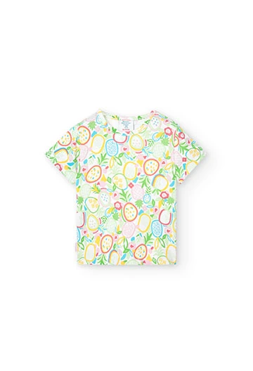 Strick-Shirt, mit Aufdruck, für Baby-Mädchen