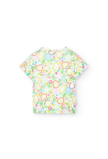 Camiseta de punto estampada de bebé niña