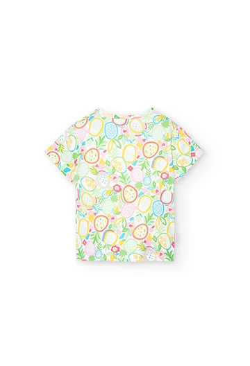 Maglietta in jersey stampata da neonata