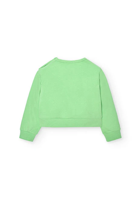 Baby girl's green plush sweatshirt