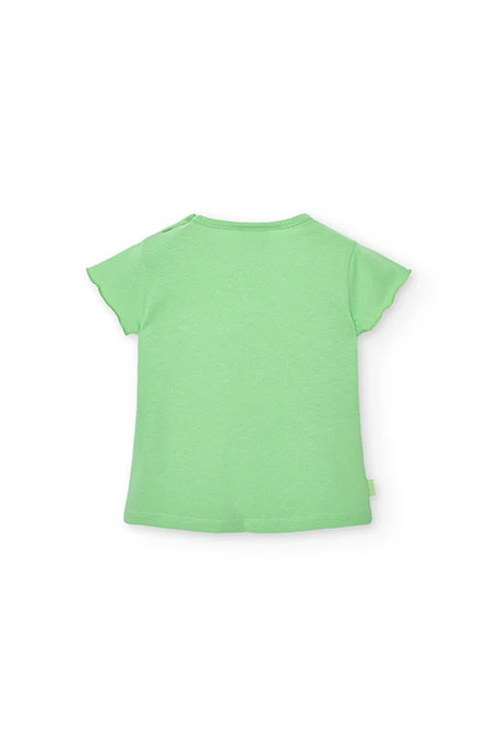 T-shirt tricoté pour bébé fille en vert
