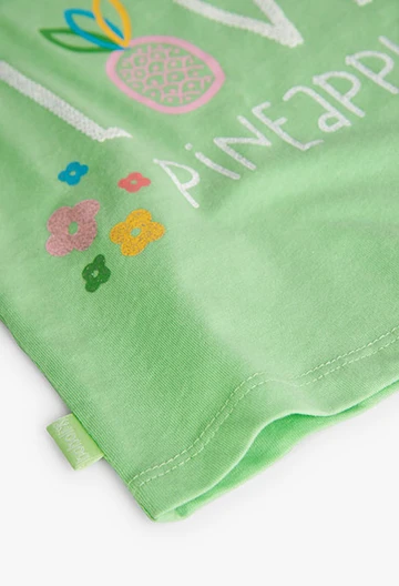 Baby girl\'s green knit t-shirt