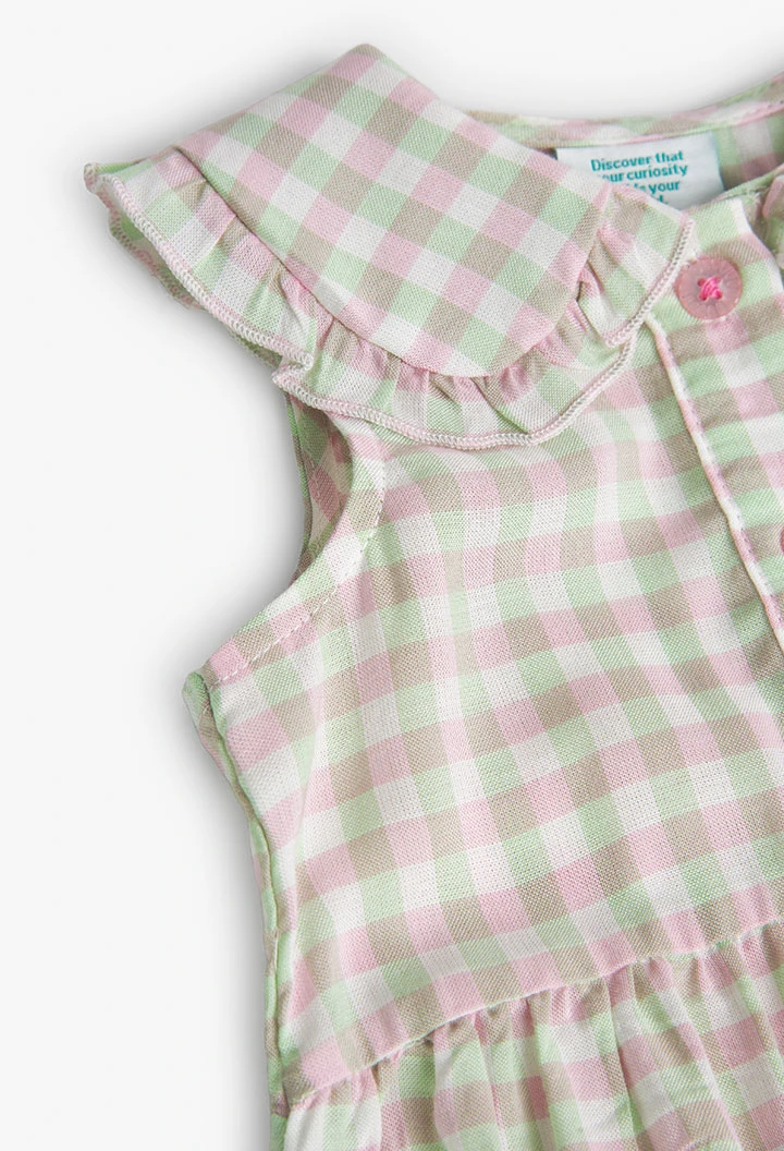 Viskose-Kleid kariert für Baby-Mädchen