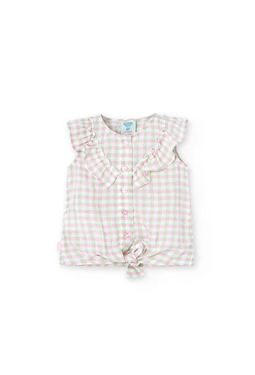 Baby girl\'s checked viscose blouse
