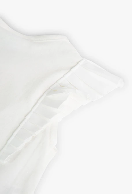 Maglietta in jersey da neonata bianca