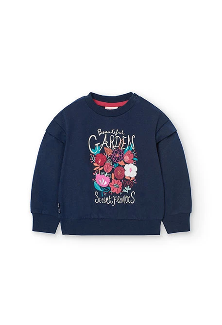 Sweatshirt für Baby-Mädchen in Marineblau