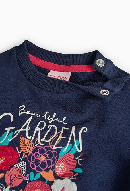 Sweatshirt für Baby-Mädchen in Marineblau