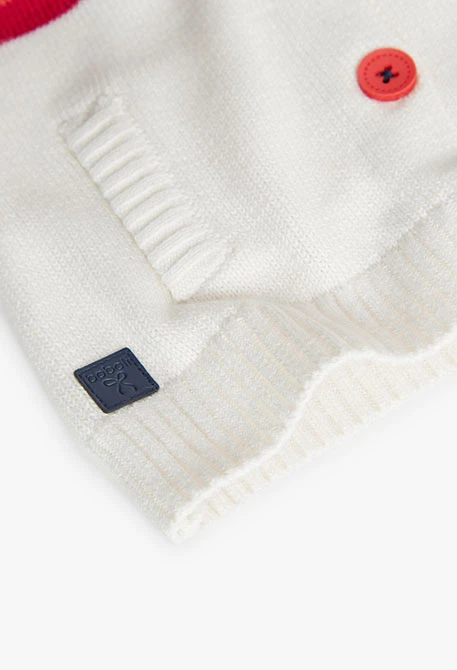 Giacca in maglia per neonato bianca