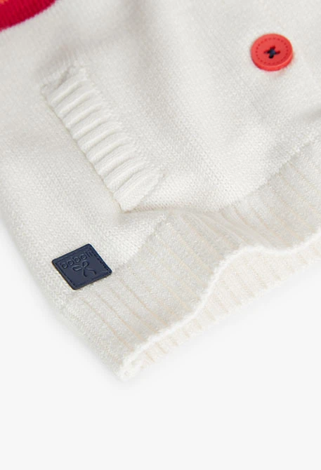 Veste en tricot pour bébé fille en blanc