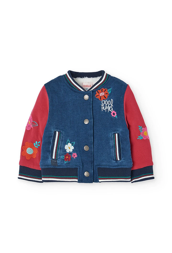 Veste en denim pour bébé fille en bleu