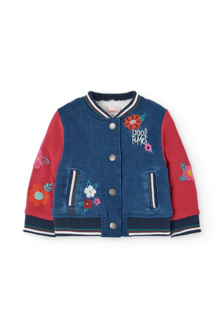 Veste en denim pour bébé fille en bleu