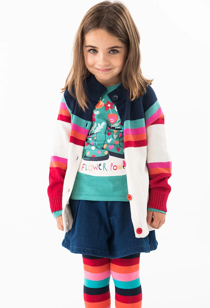 T-shirt en tricot pour bébé fille en vert