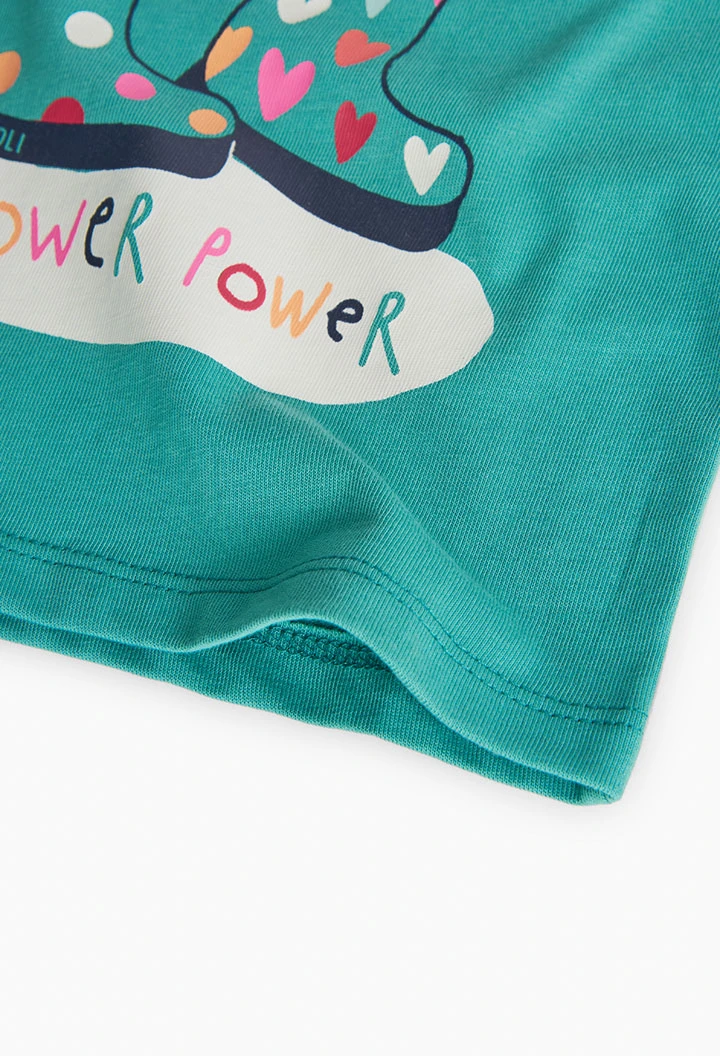 T-shirt en tricot pour bébé fille en vert