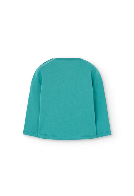 Camisola de malha para bebé menina em verde