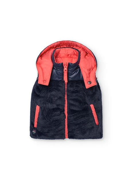 Gilet réversible pour bébé fille avec imprimé floral