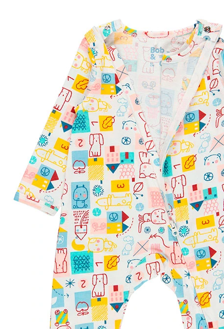 Grenouillère en tricot pour bébé - organique