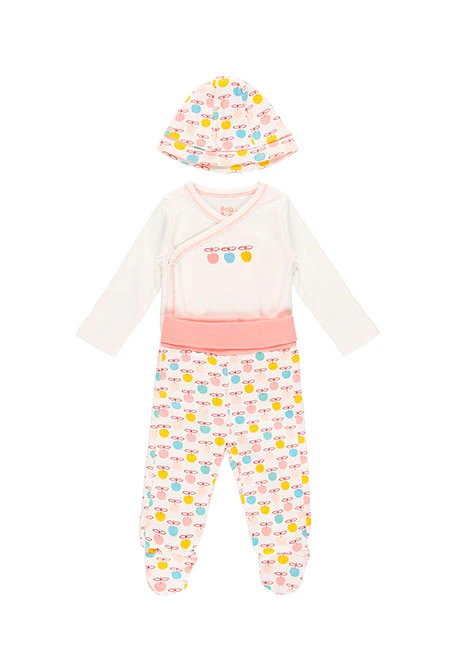 Pack en tricot pour bébé fille - organique