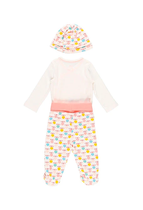 Pack en tricot pour bébé fille - organique