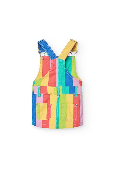 Pichi de punto para bebé niña con estampado a rayas en color multicolor