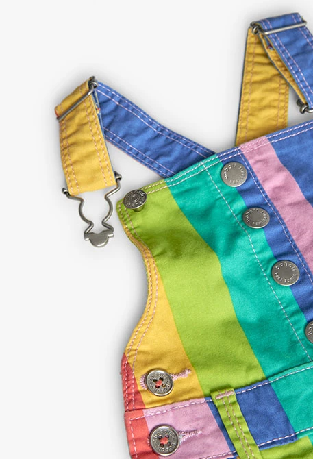 Pichi de punto para bebé niña con estampado a rayas en color multicolor
