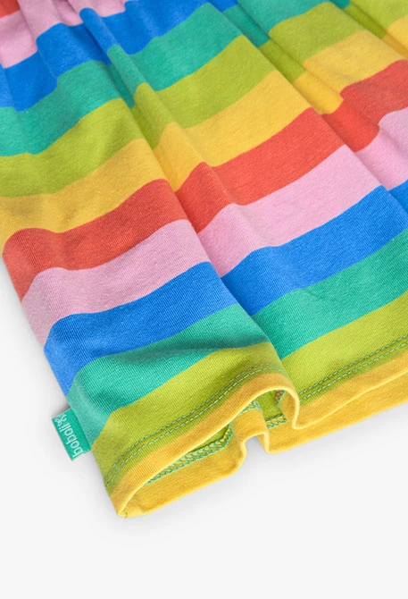 Robe en maille pour bébé fille à motif rayé multicolore