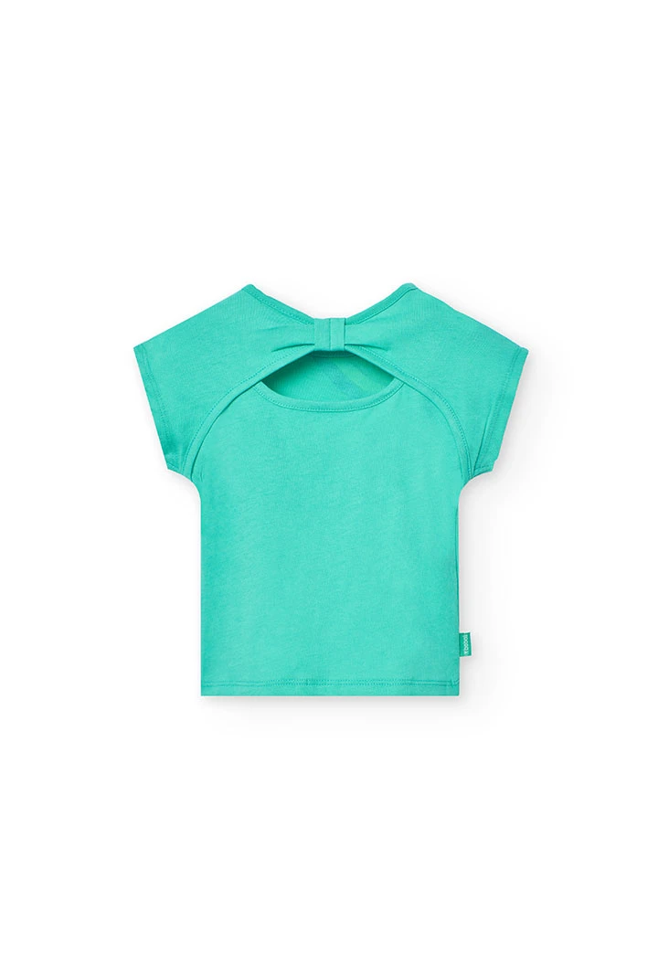 Maglietta a maglia per bambina in verde