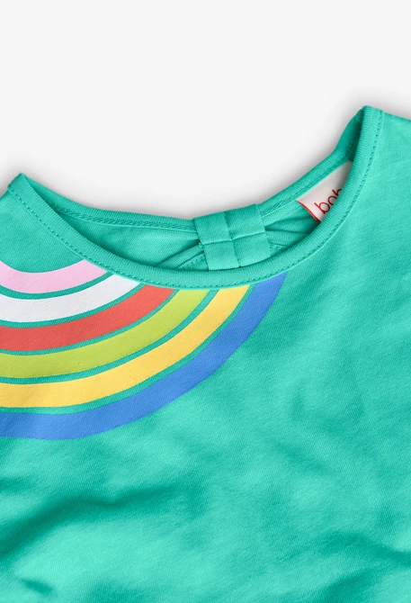 Maglietta a maglia per bambina in verde