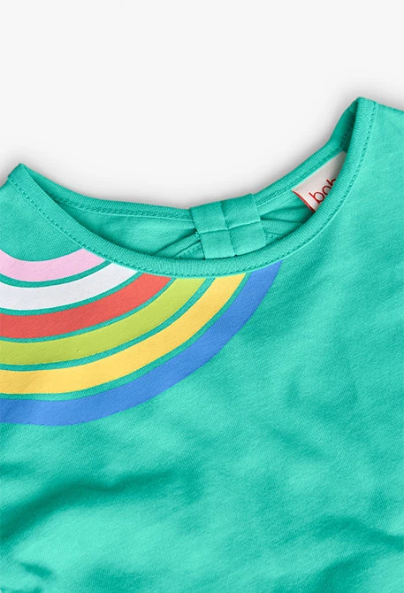 T-shirt en tricot pour bébé fille en vert.